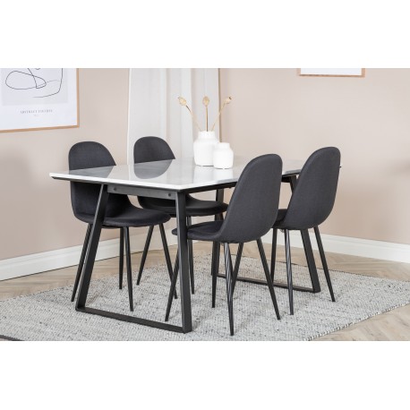 Estelle Spisebordssæt - Sort og Hvid