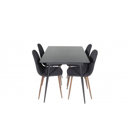 Silar Spisebordssæt - Sort og Natur