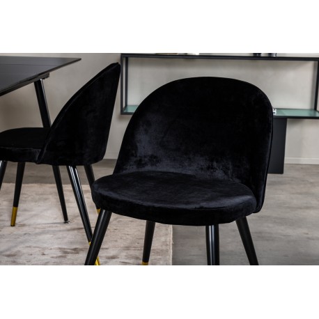 Silar Spisebordssæt - Sort og Messing