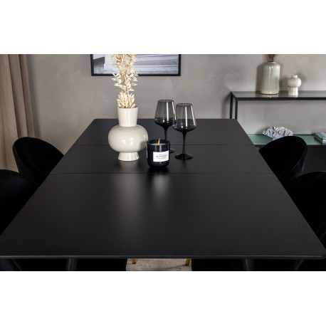 Silar Spisebordssæt - Sort og Messing