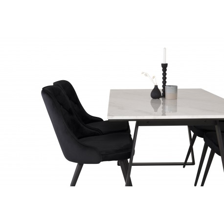 Estelle Spisebordssæt - Sort og Hvid