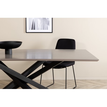 Piazza Spisebord - Sort og Mørkegrå
