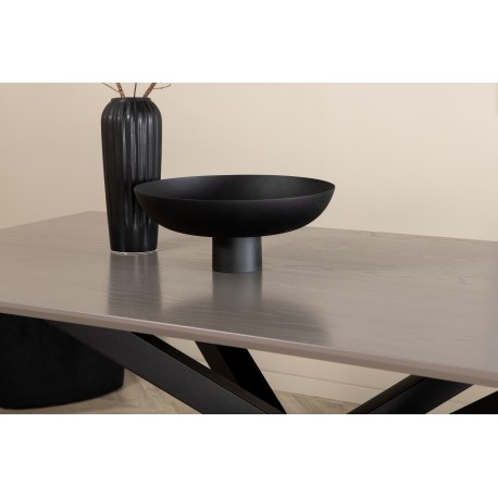 Piazza Spisebord - Sort og Mørkegrå