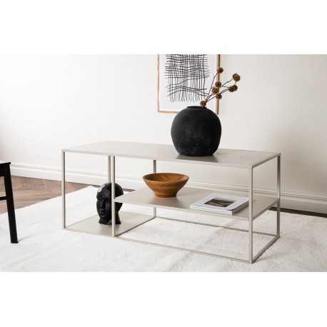Staal Sofabord 120cm - Beige
