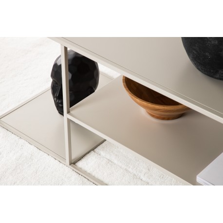 Staal Sofabord 120cm - Beige
