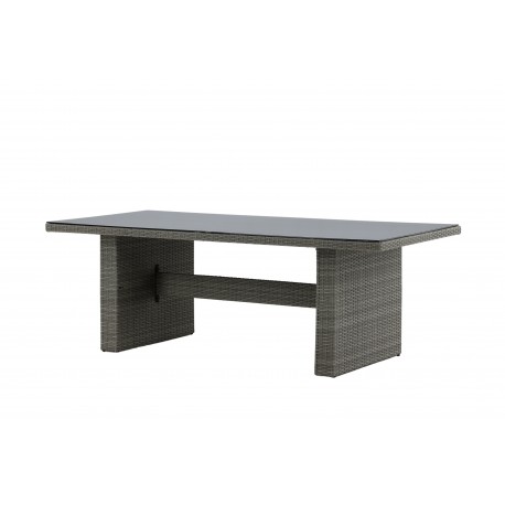 Padova havebord - grå 100 x 200 cm - Rektangulært Udendørs Spisebord