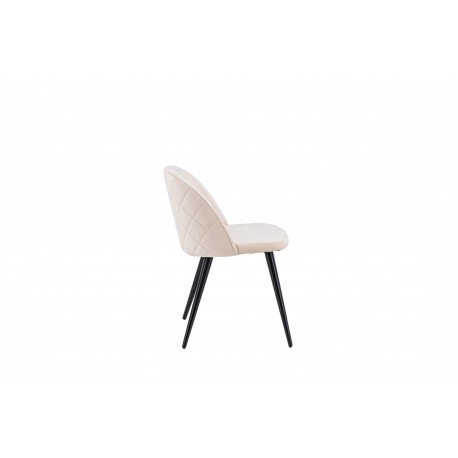 Velvet Spisebordsstol - Beige velour