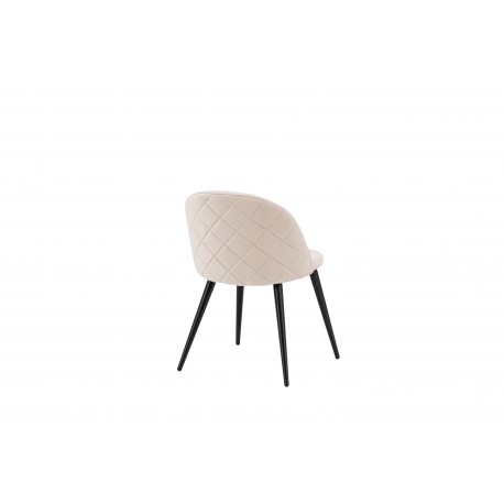 Velvet Spisebordsstol - Beige velour