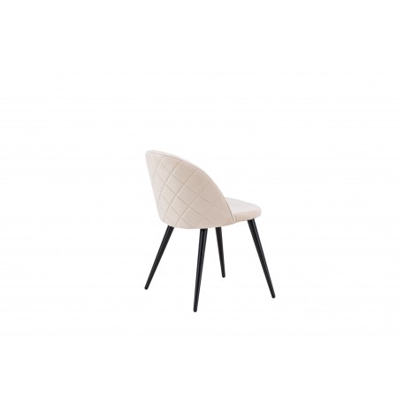 Velvet Spisebordsstol - Beige velour