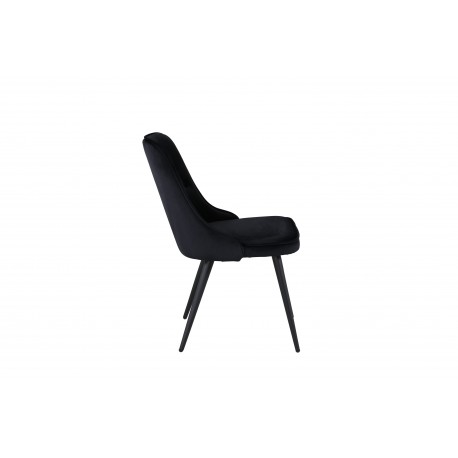 Velvet Deluxe Spisestuestol - Sort