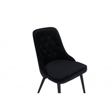 Velvet Deluxe Spisestuestol - Sort