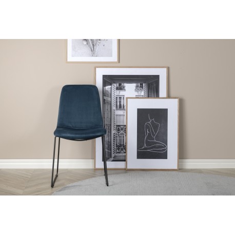 Muce Spisebordsstol - Sort og Blå