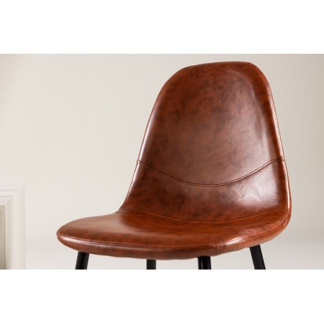 Polar Spisebordsstol - Cognac Pu læder