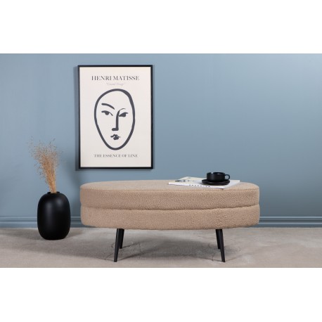 Otto Ottomane - Beige og Sort