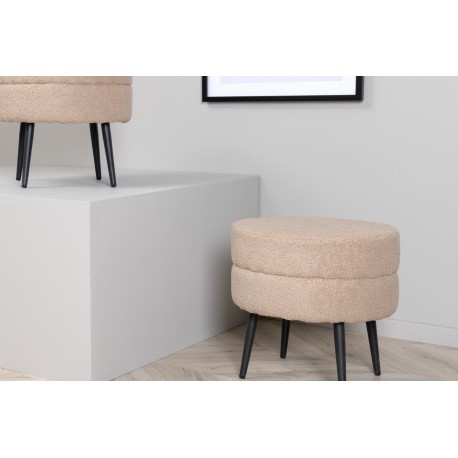 Pot Pouf - Beige og Sort