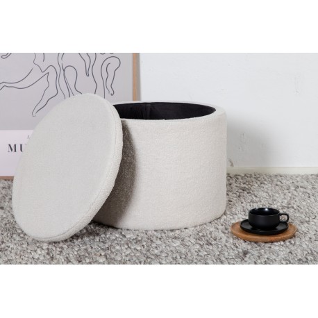 Dunken Pouf - Hvid