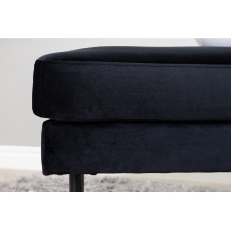 Zoom Puf 85x64cm - Sort velour