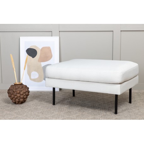 Zoom Ottoman - Sort og Lys beige