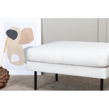 Zoom Ottoman - Sort og Lys beige