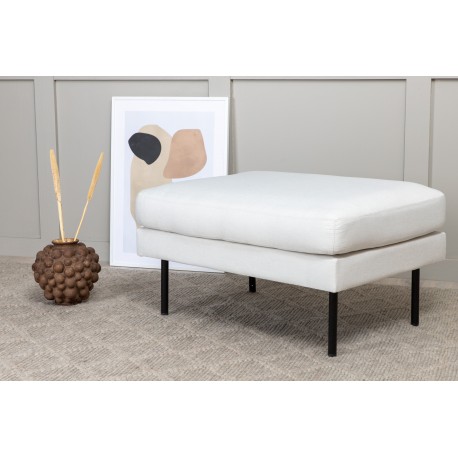Zoom Ottoman - Sort og Lys beige