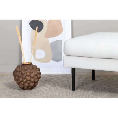 Zoom Ottoman - Sort og Lys beige