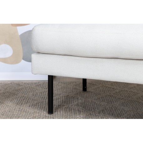 Zoom Ottoman - Sort og Lys beige