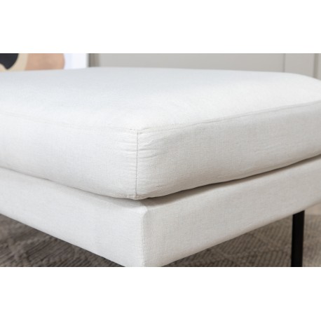 Zoom Ottoman - Sort og Lys beige