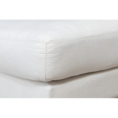 Zoom Ottoman - Sort og Lys beige