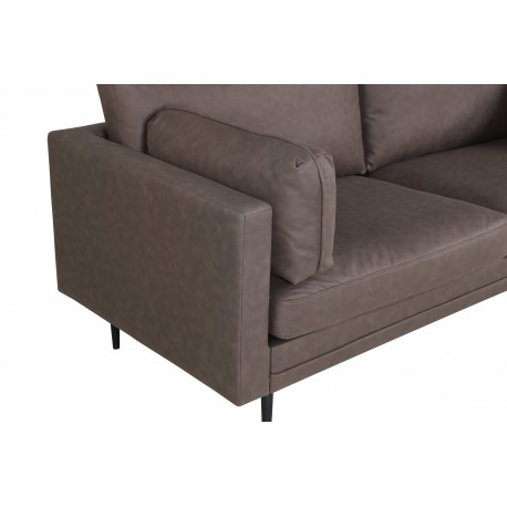 Boom 3 personers Sofa - Sort og Brun