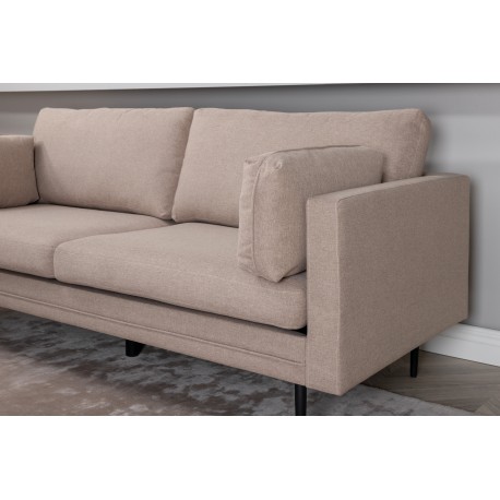 Boom 3 personers Sofa - Sort og Brun