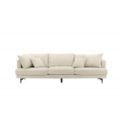Sofia 3 personers Sofa - Beige Fløjl