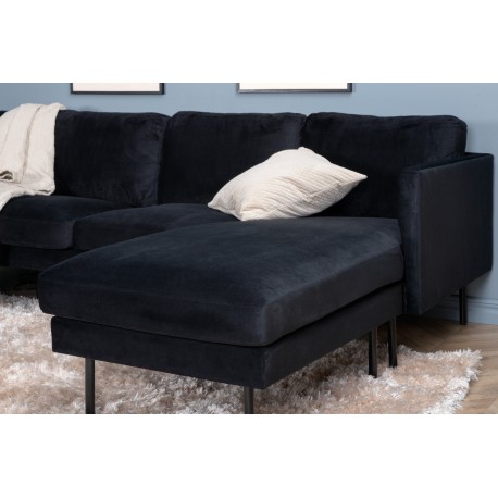 Zoom U-Sofa - Sort Velour