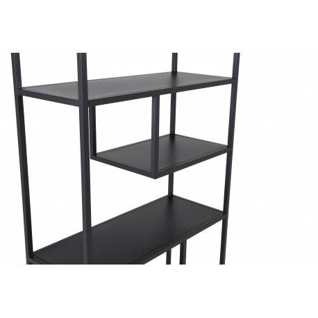 Staal Reol 85 x 188 cm - Sort