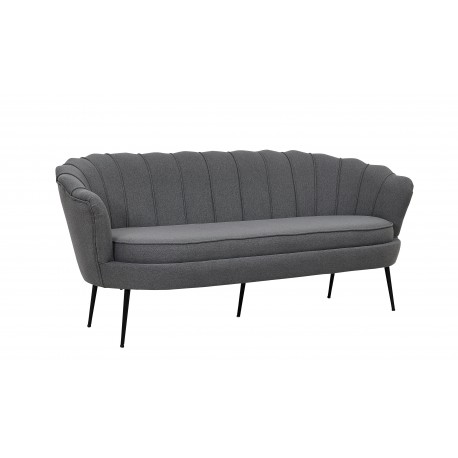 Calais 3 personers Sofa - Sort og Grå