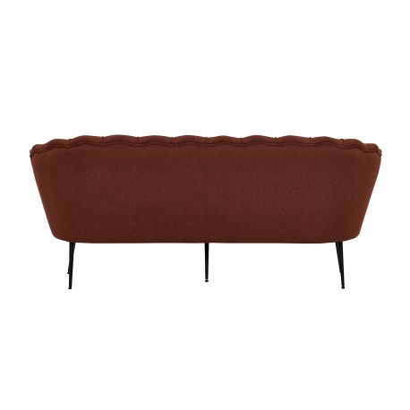 Calais 3 personers Sofa - Sort og - Rød