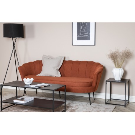 Calais 3 personers Sofa - Sort og - Rød