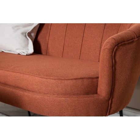 Calais 3 personers Sofa - Sort og - Rød