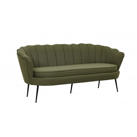 Calais 3 personers Sofa - Sort og Grøn