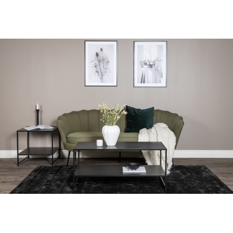 Calais 3 personers Sofa - Sort og Grøn