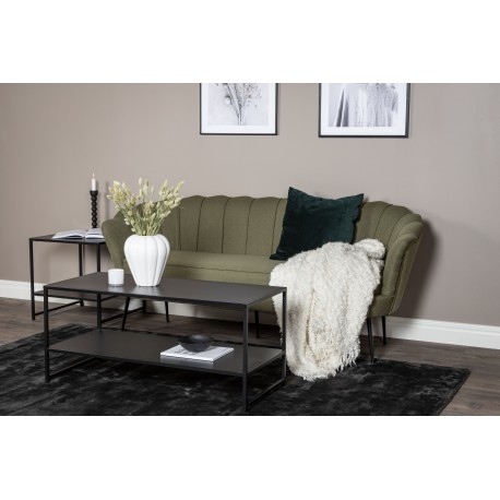 Calais 3 personers Sofa - Sort og Grøn