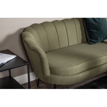 Calais 3 personers Sofa - Sort og Grøn