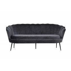 Calais 3 personers Sofa - Sort og Mørkegrå