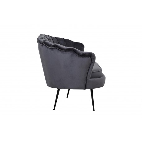 Calais 3 personers Sofa - Sort og Mørkegrå