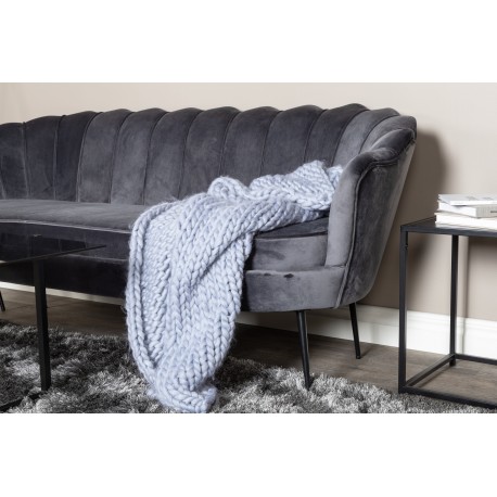 Calais 3 personers Sofa - Sort og Mørkegrå