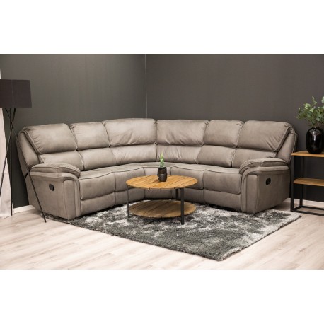 Saranda Recliner Sofa - Grå mikrofiberstof
