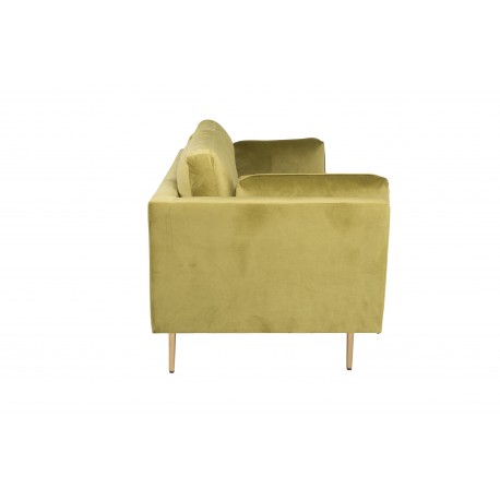 Boom Sofa Grøn Velour med messingfarvet stålben