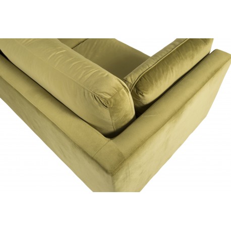 Boom Sofa Grøn Velour med messingfarvet stålben