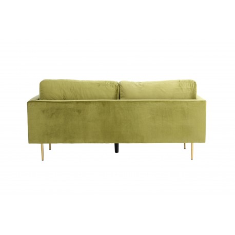 Boom Sofa Grøn Velour med messingfarvet stålben