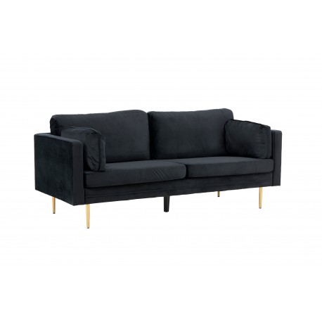 Boom 3 personers Sofa - Sort og Messing