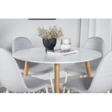 Rundt Spisebordssæt Plaza med stole Polar
